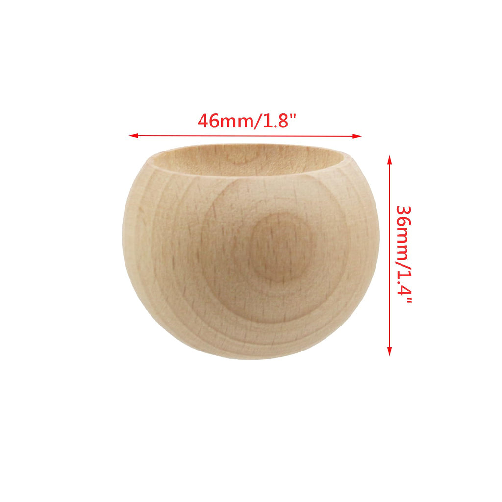 Wealrit 2 Pcs Small Round Egg-Shaped Beech Wood Diffusers – Wooden Aromatherapy Diffusers for Essential Oils