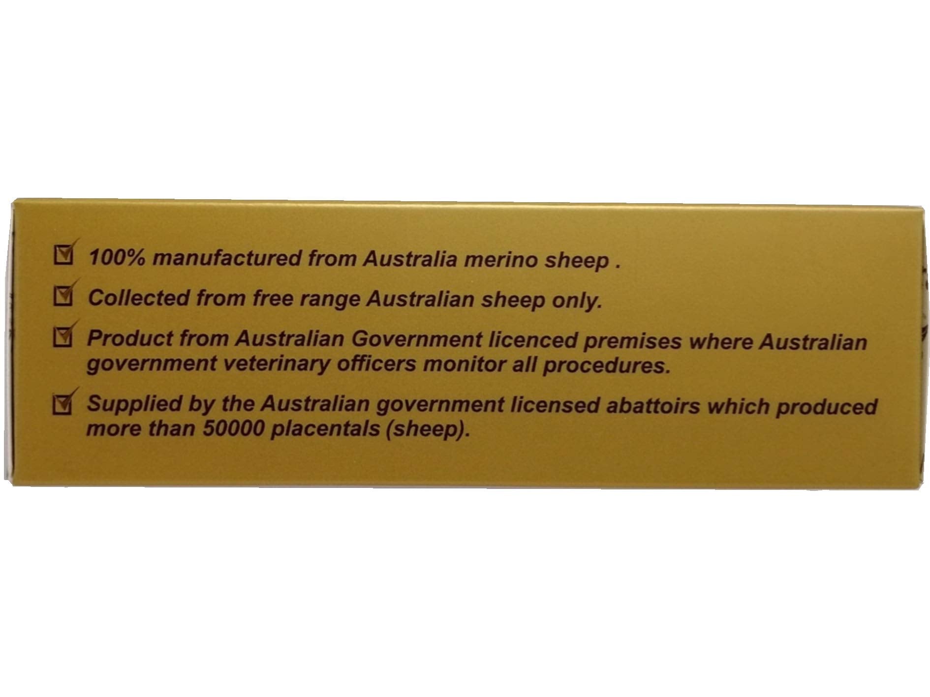 Wealthy Health Sheep Placenta Supplement – 50,000 mg, 100 Capsules (Australia)