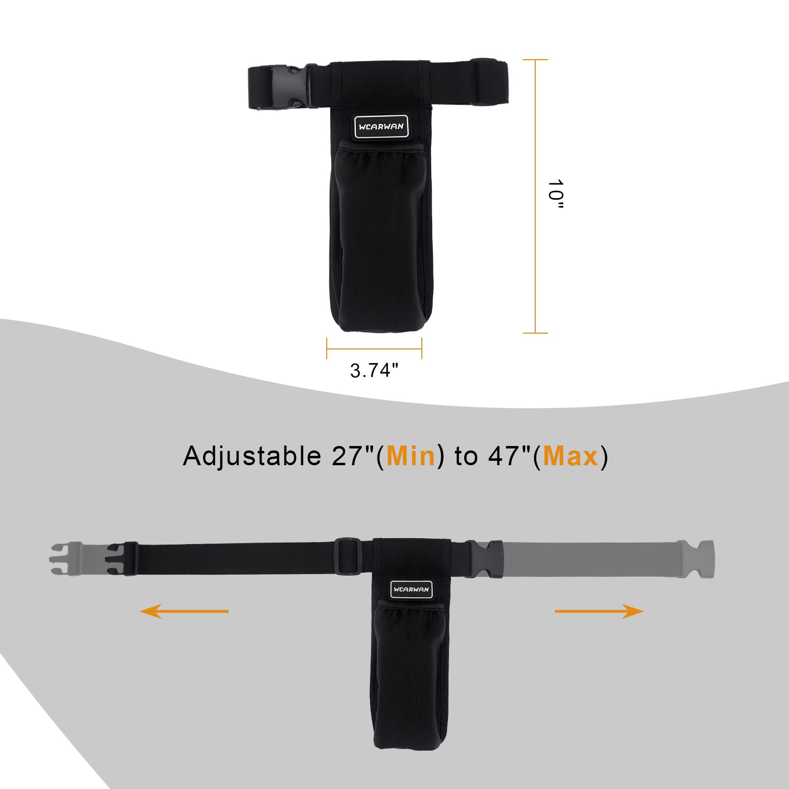 WEARWAN Massage Oil Holster – Adjustable & Durable Belt Bag (1B-Black)