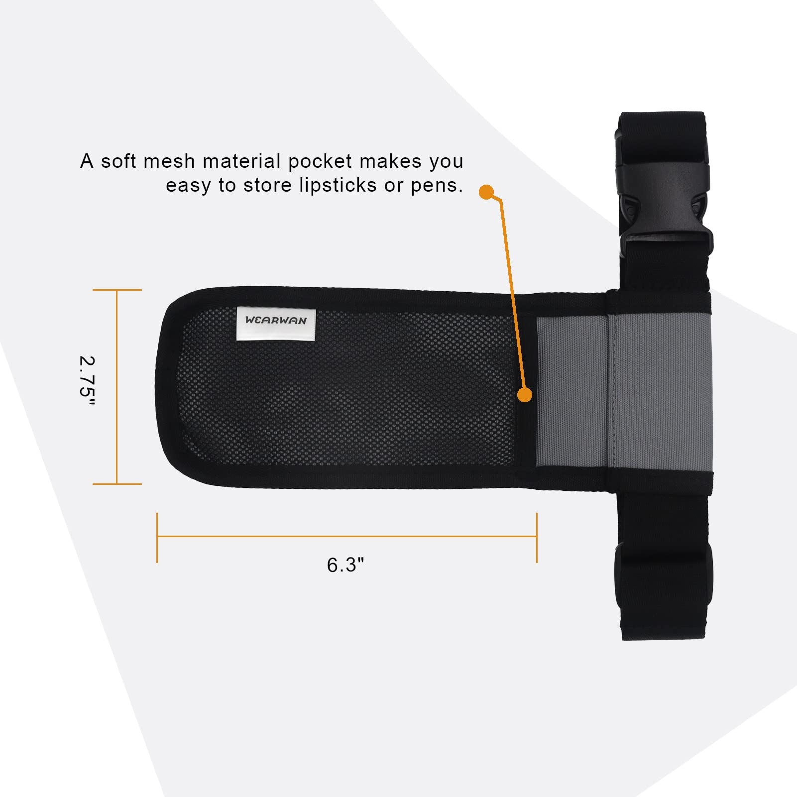 WEARWAN Massage Oil Holster – Adjustable, Durable Belt Bag (1B-Gray)