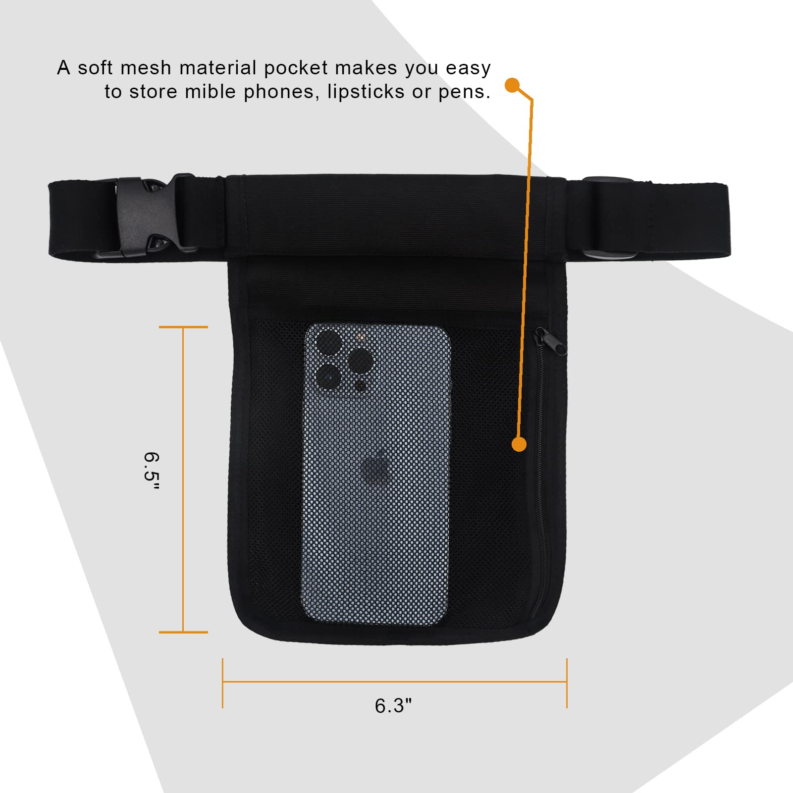 WEARWAN Massage Oil Holster – Adjustable, Durable Waist Bag (Bag Only, 2B-Black)