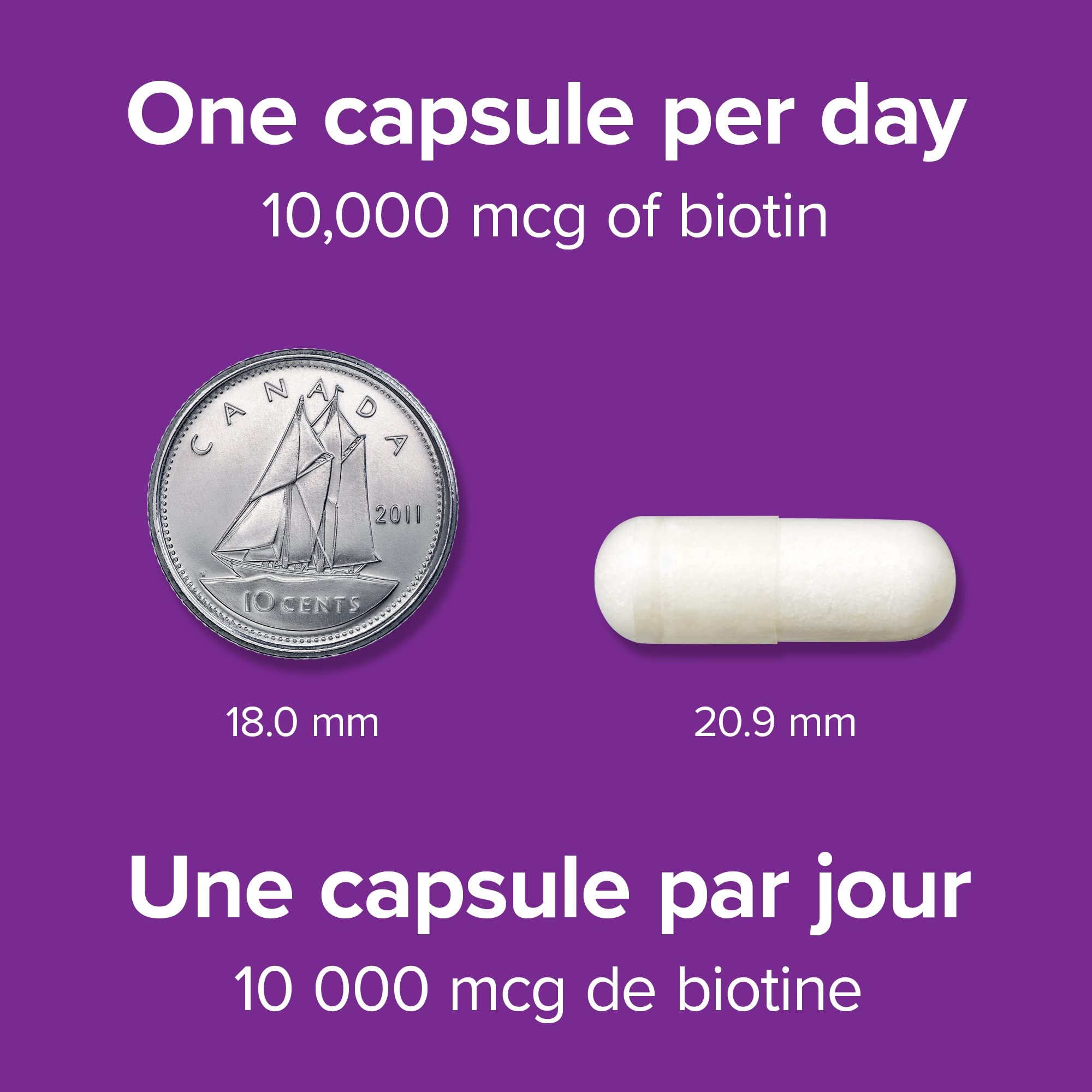 Webber Naturals Biotin 10,000 mcg Extra Strength - 120 Capsules | Non-GMO