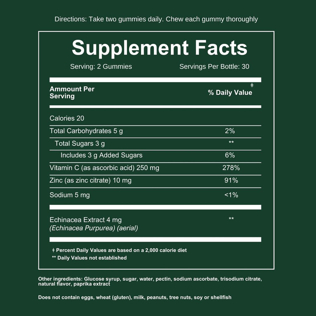 WEEM Immune Support Gummies – Vitamin C, Zinc, Echinacea | Gluten-Free