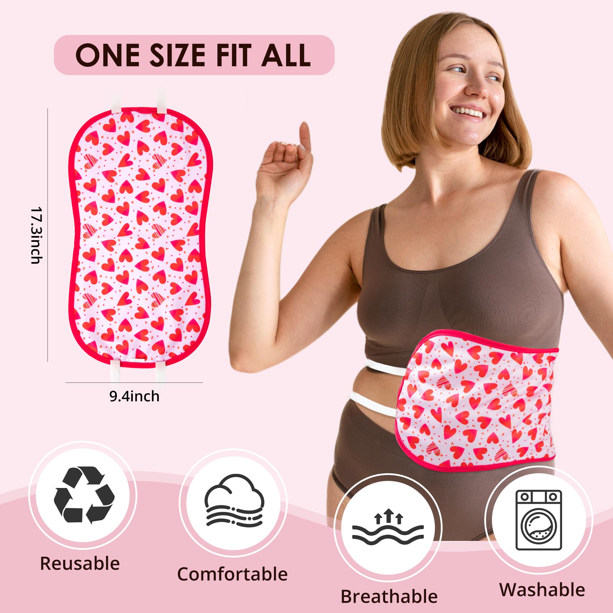 Wegreeco Castor Oil Pack Wrap - Reusable Castor Oil Packs for Liver & Stomach | Anti-Leak & Adjustable