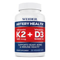 Weider Artery Health – Vitamin K2, D3 & Ginger for Artery & Heart Health (Vegan, Gluten Free) – 30 Capsules