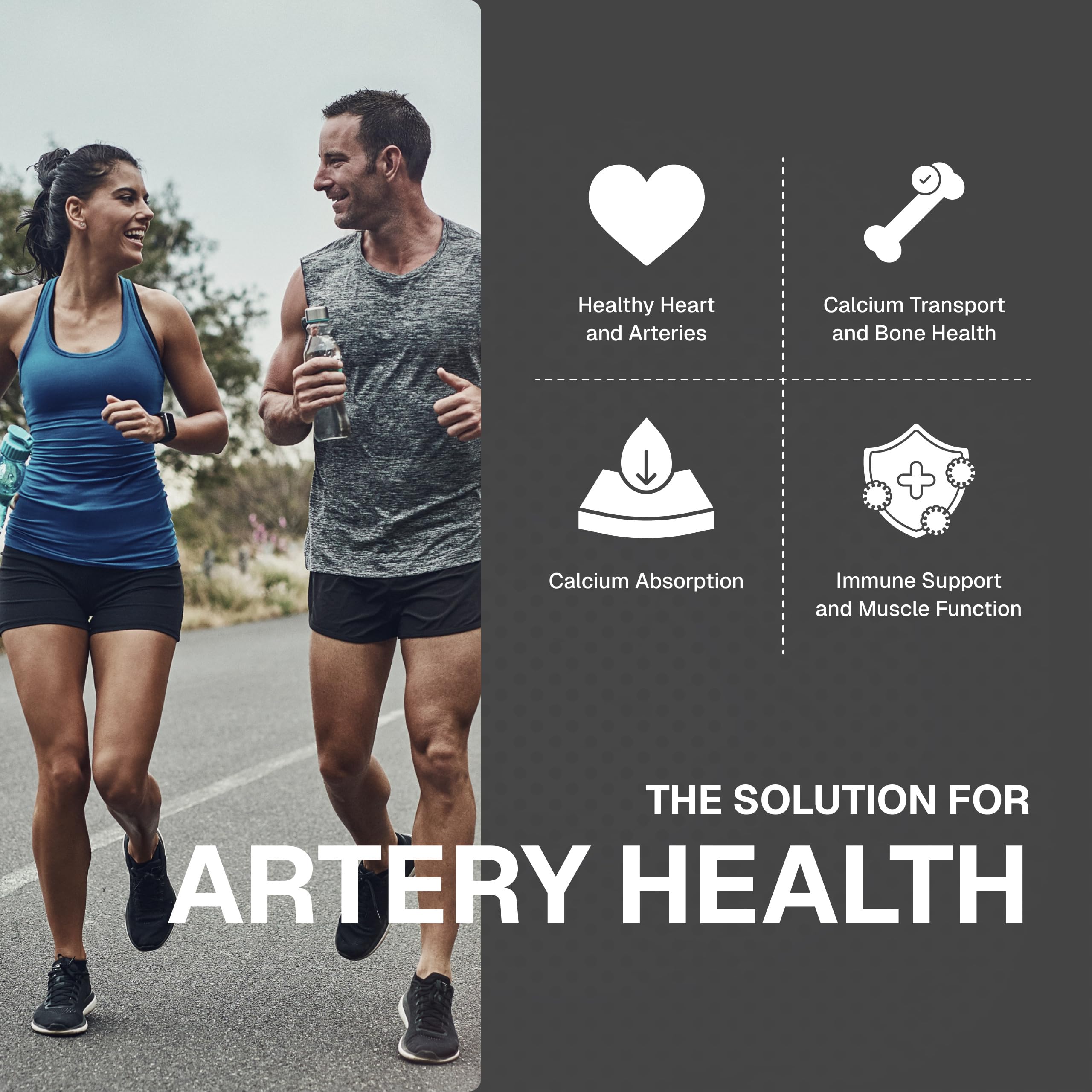 Weider Artery Health – Vitamin K2, D3 & Ginger for Artery & Heart Health (Vegan, Gluten Free) – 30 Capsules