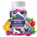 Wekannufod Ashwagandha Gummies 1000mg + Vitamin D3 - 60 Count, Organic Root Extract, Stress Relief & Sleep Support