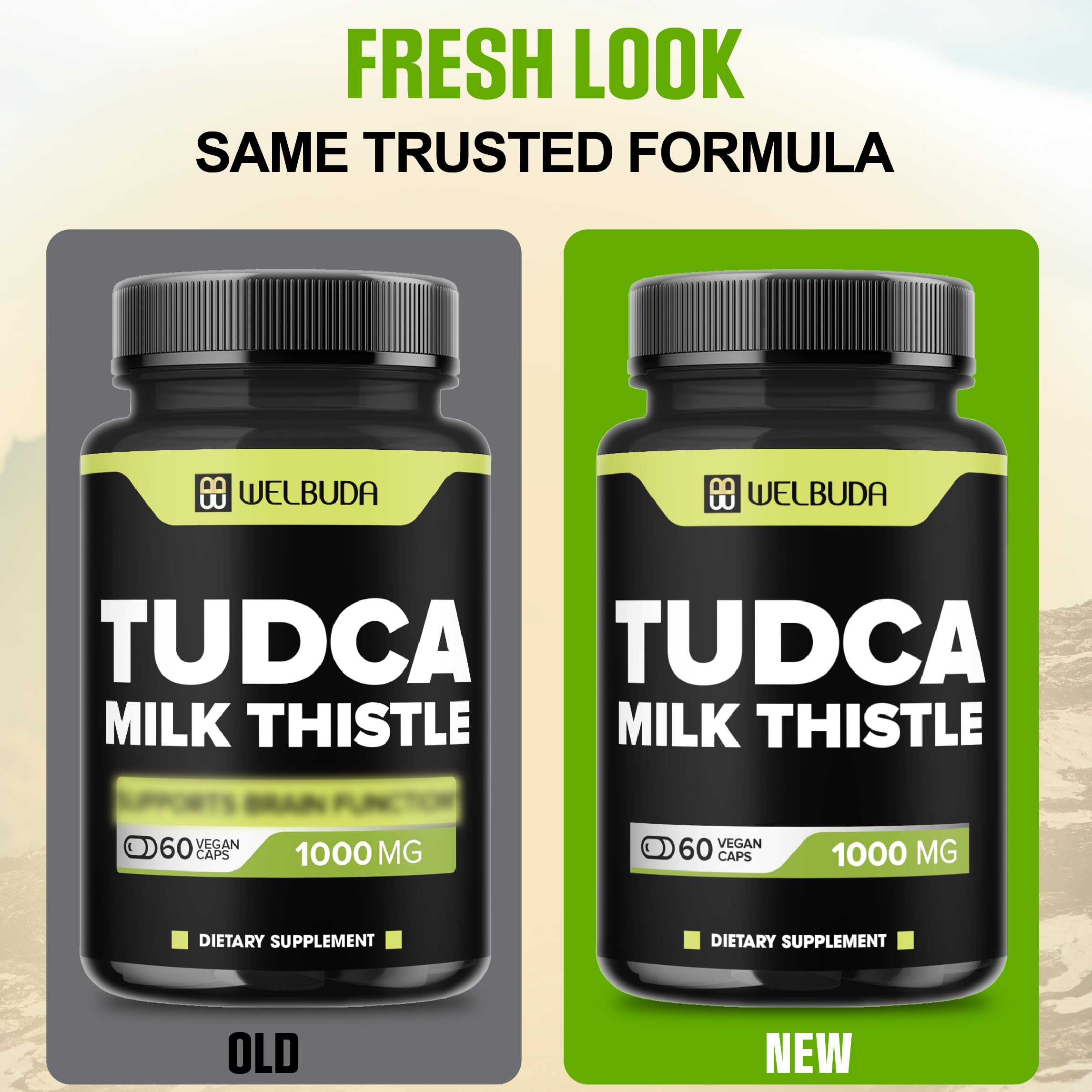 WELBUDA Tudca 1000mg + Milk Thistle - 60 Vegan Capsules