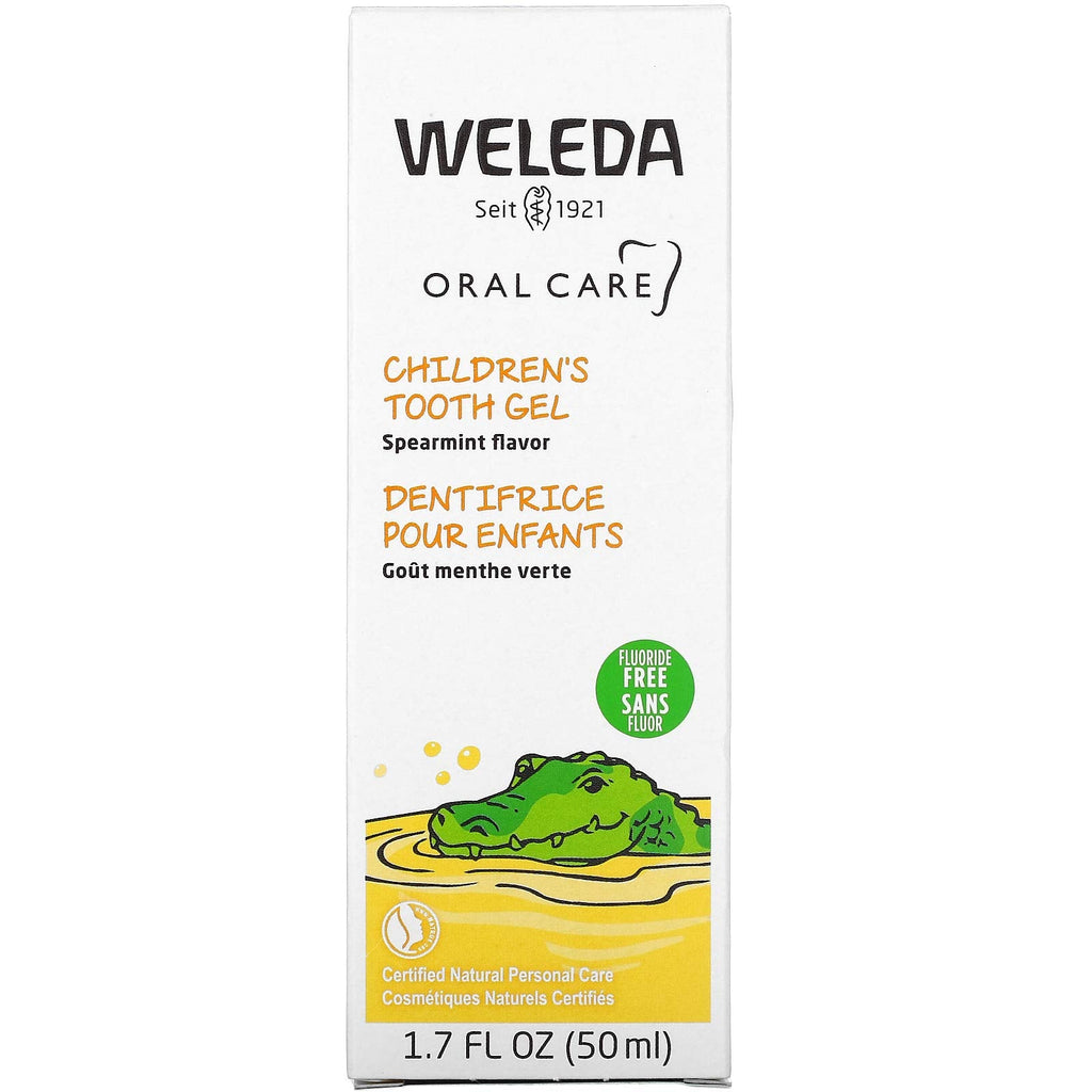 Weleda Children's Tooth Gel – 1.7 oz, Fluoride-Free, Spearmint, Calendula, Silica & Fennel
