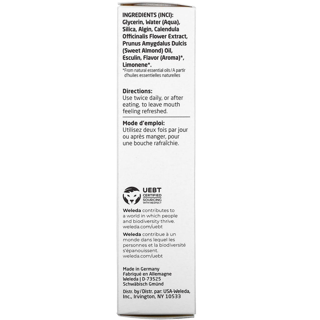 Weleda Children's Tooth Gel – 1.7 oz, Fluoride-Free, Spearmint, Calendula, Silica & Fennel