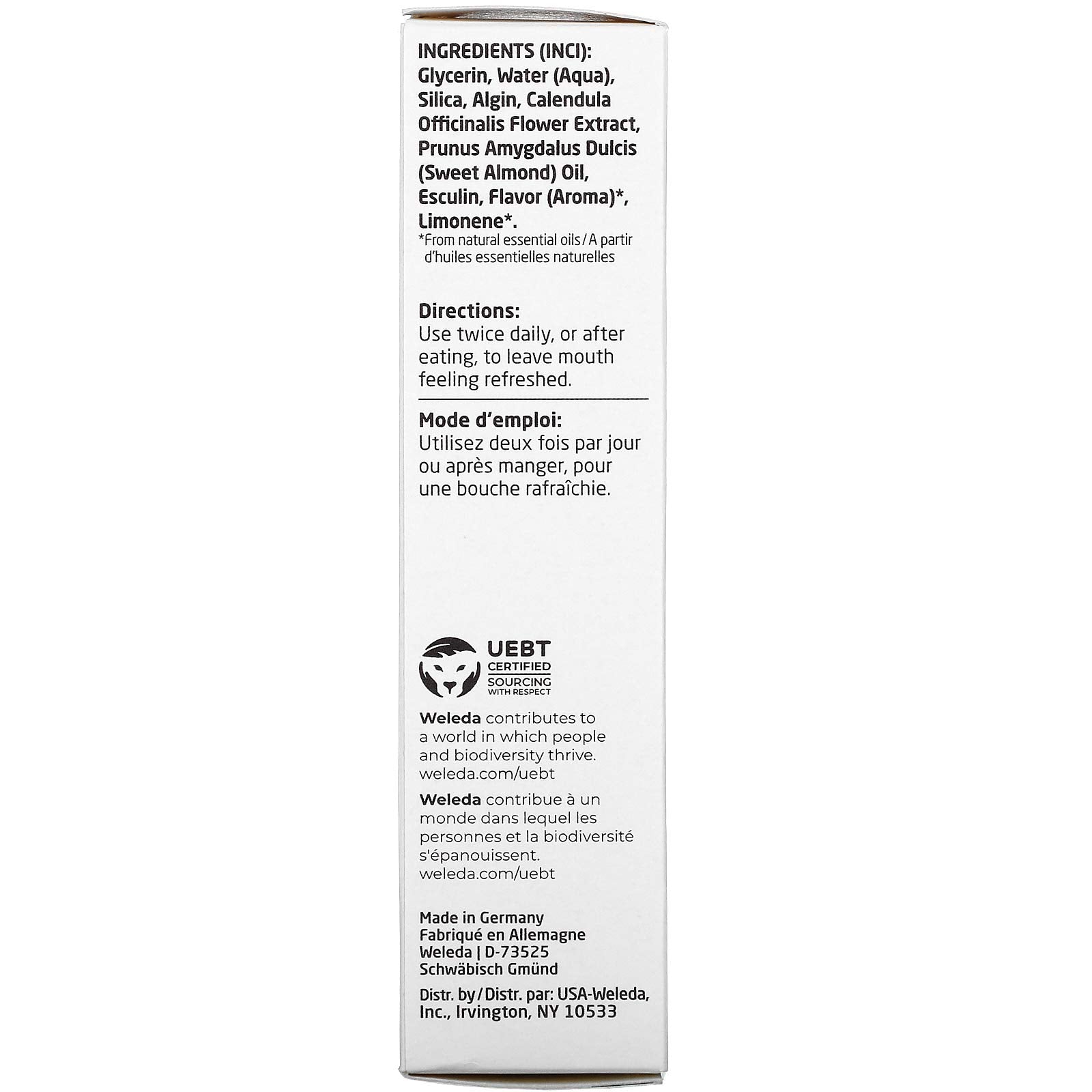 Weleda Children's Tooth Gel – 1.7 oz, Fluoride-Free, Spearmint, Calendula, Silica & Fennel
