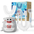 Well Before Ultrasonic Kid's U-Shaped Toothbrush – IPX7, 5 Modes, Ages 2-7 (Shark Grey)