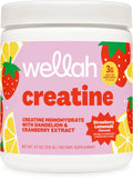 Wellah Creatine for Women – 50 Servings, Strawberry Lemonade | Creatine Monohydrate + Dandelion & Cranberry
