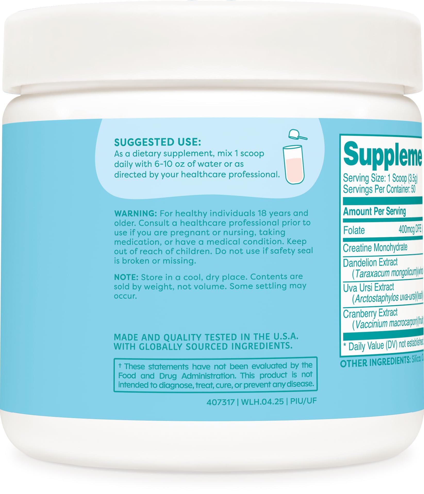 Wellah Creatine for Women – 50 Servings Unflavored | Creatine Monohydrate