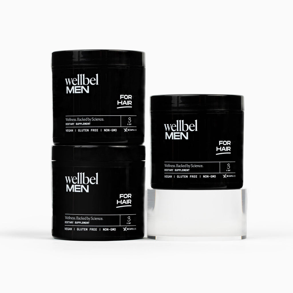WELLBEL Men Clean Supplement for Hair, Skin, and Nails – Vegan, Gluten Free, Non-GMO – 90 Count (3 Pack)