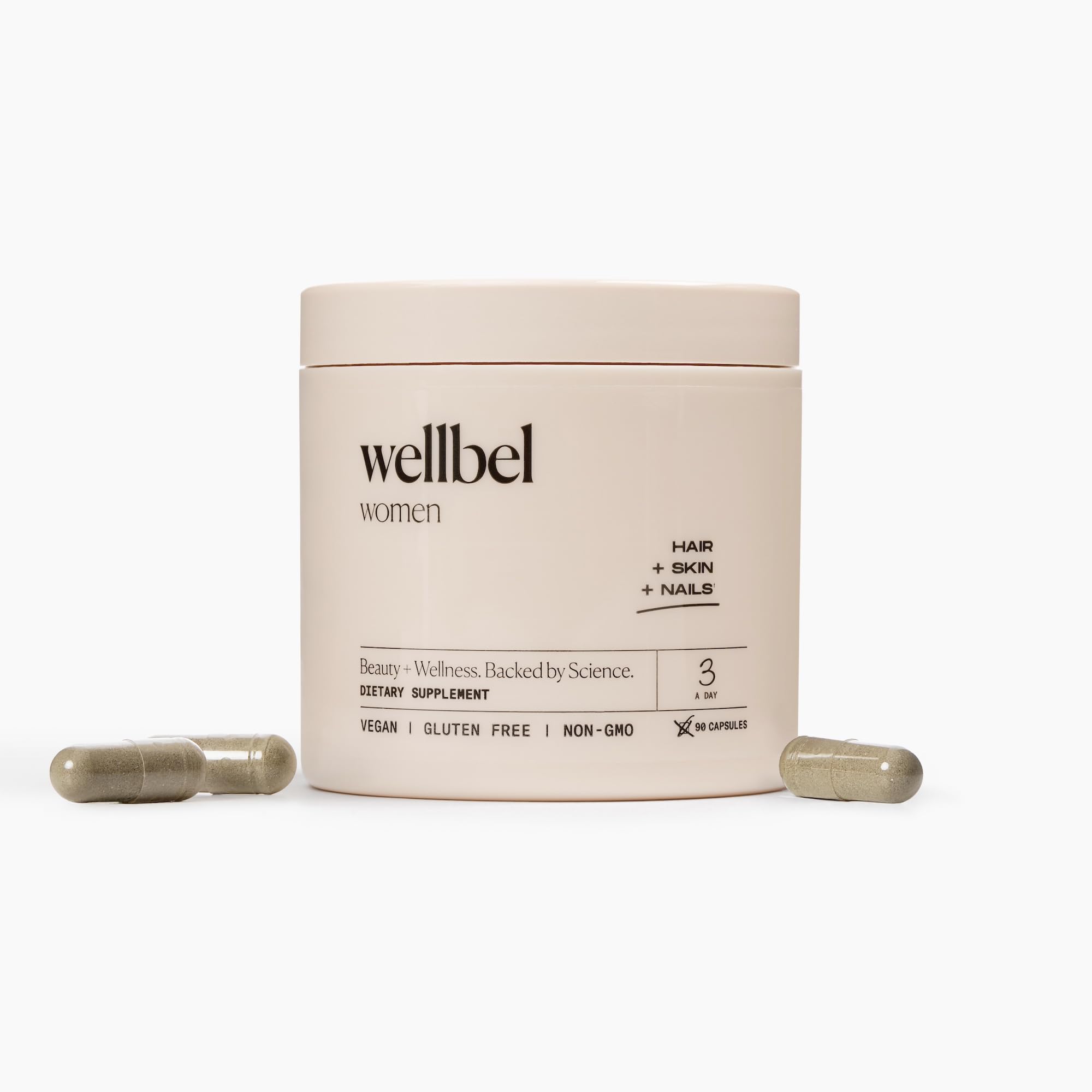 WELLBEL Women Clean - Vegan Hair, Skin & Nails Supplement | 90 Count