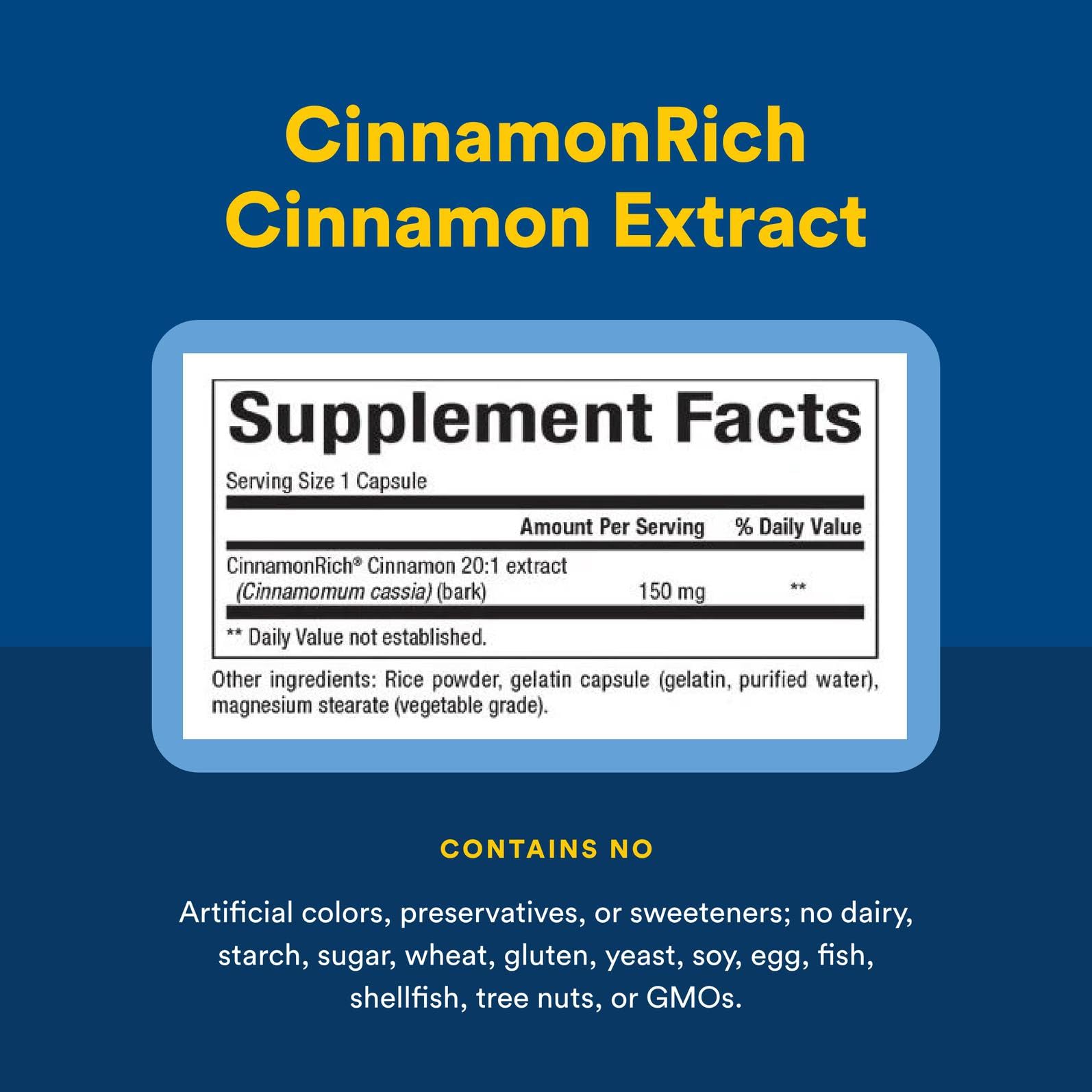 Natural Factors WellBetX CinnamonRich Extract 150 mg, 60 Capsules