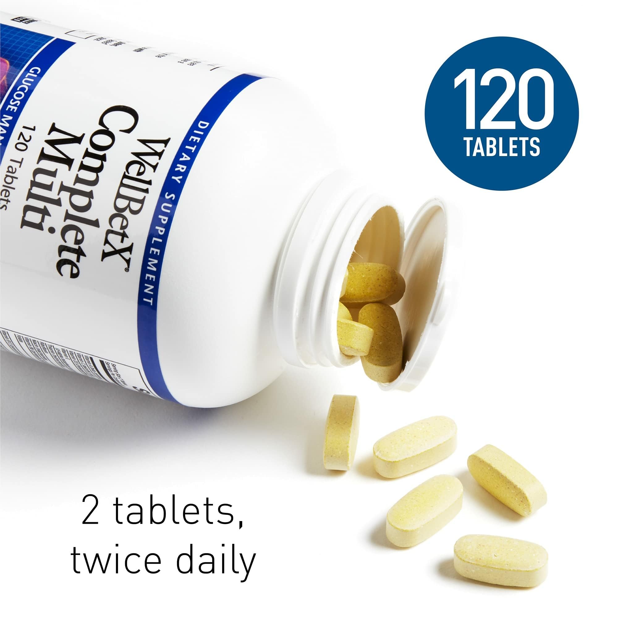 WellBetX Complete Multi by Natural Factors – Supports Healthy Carbohydrate Metabolism, 120 Tablets