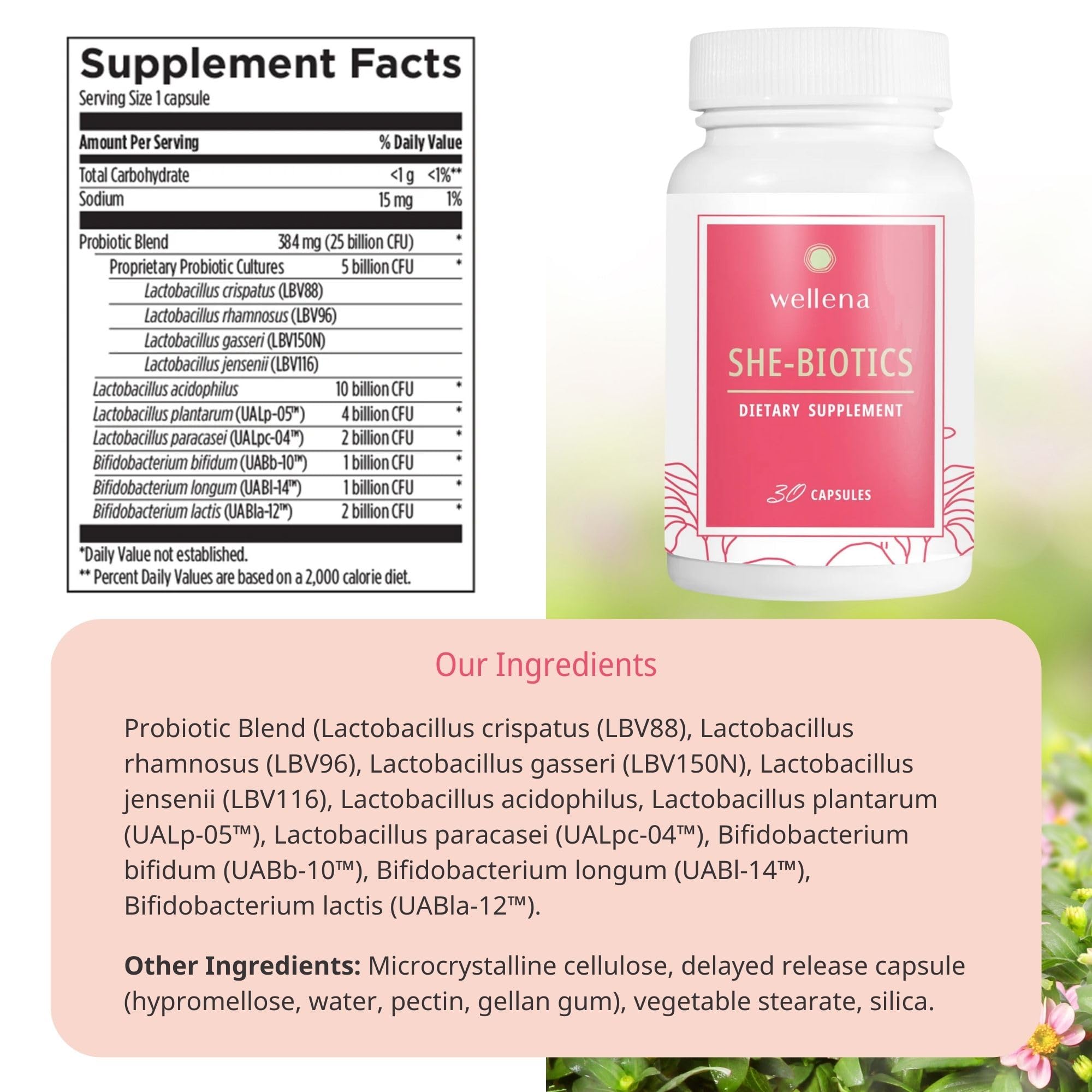 Wellena She-Biotics by Magdalena | 30 Capsules, 30 Servings