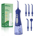 WellLeo Water Flossers - Portable Oral Irrigator, Rechargeable with 5 Jet Tips | IPX7 Waterproof