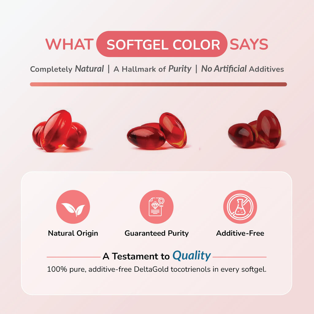 Wellness Extract Annatto Tocotrienols Vitamin E Supplement – Tocopherol-Free, Non-GMO, Gluten-Free, 300 mg, 60 Softgels