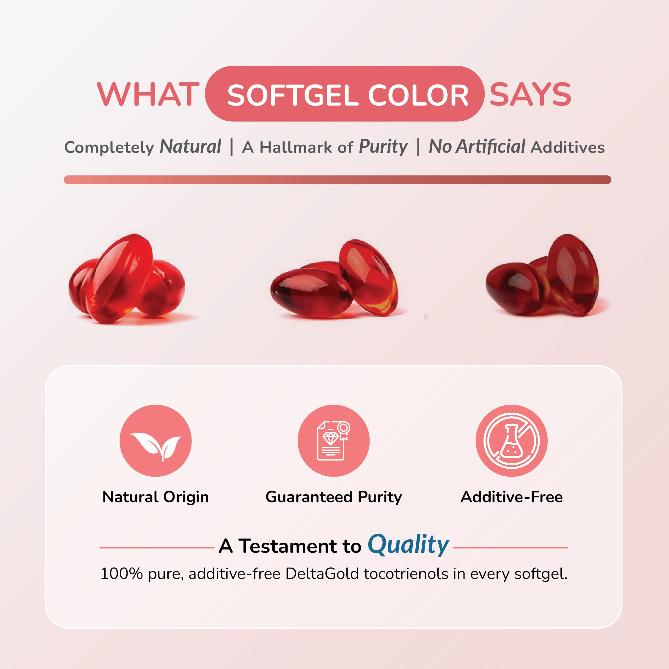 Wellness Extract Annatto Tocotrienols Vitamin E Supplement – Tocopherol-Free, Non-GMO, Gluten-Free, 300 mg, 60 Softgels