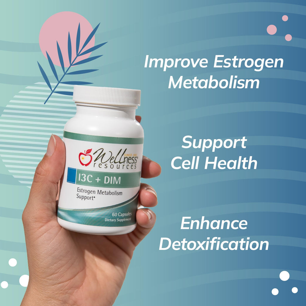 Wellness Resources I3C + DIM for Healthy Estrogen Metabolism & Detoxification | 60 Capsules