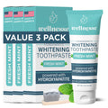 Wellnesse Whitening Toothpaste with Hydroxyapatite – Fluoride-Free, Xylitol, Enamel Strengthening (4 oz x 3)