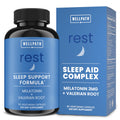 WellPath Rest: Valerian Sleep Aid with Melatonin & L-Theanine – Natural Sleep Support (60 Ct)