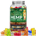 WELLUTION Hemp Gummies – High Potency 1,500,000 mcg – 60ct – Natural Fruity Bear for Relaxation and Peace – Fast-Acting