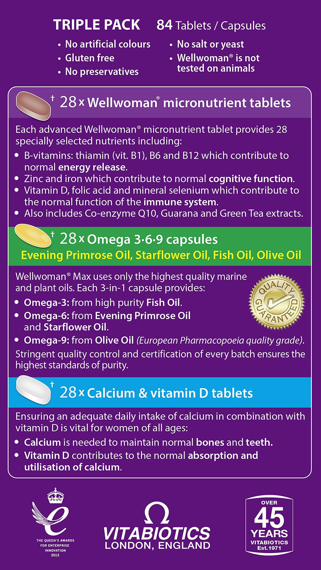 Wellwoman Max Capsules - Pack of 84 | Vitabiotics