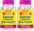 WellYeah Calcium 500mg + Vitamin D3 1000 IU (25 mcg) Gummies for Kids - Bone Health and Muscle Supprt, Immune Support Gummy, Non GMO, Gluten Free, Mix Fruit Flavors - 60 Gummies (Pack of 2)