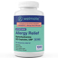 WELMATE Allergy Relief Diphenhydramine 50 mg — 1000 Count Capsules | Antihistamine for Sneezing, Runny Nose & Itchy Eyes