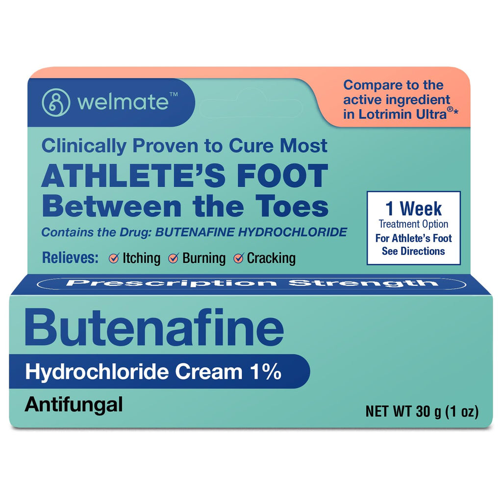 WELMATE Athletes Foot Treatment Extra Strength Cream Butenafine Hydrochloride