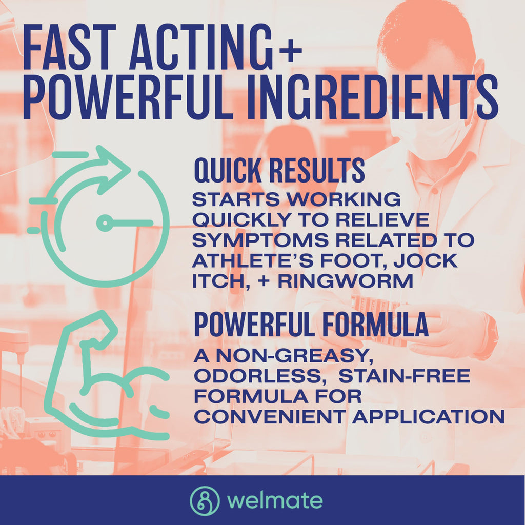 WELMATE Athletes Foot Treatment Extra Strength Cream Butenafine Hydrochloride