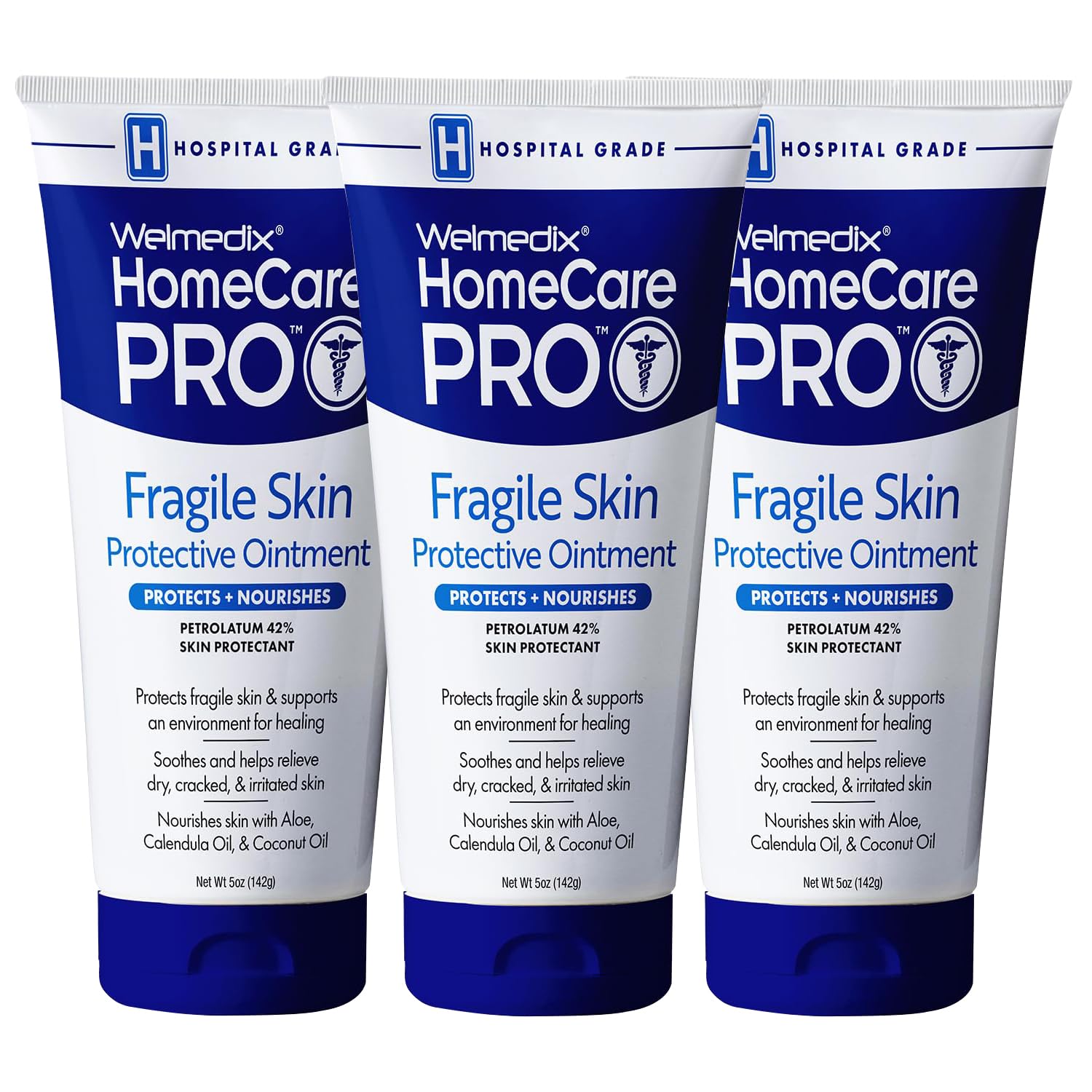 Welmedix Fragile Skin Protective Ointment | Hospital-Grade Barrier Cream with Calendula (3-Pack)