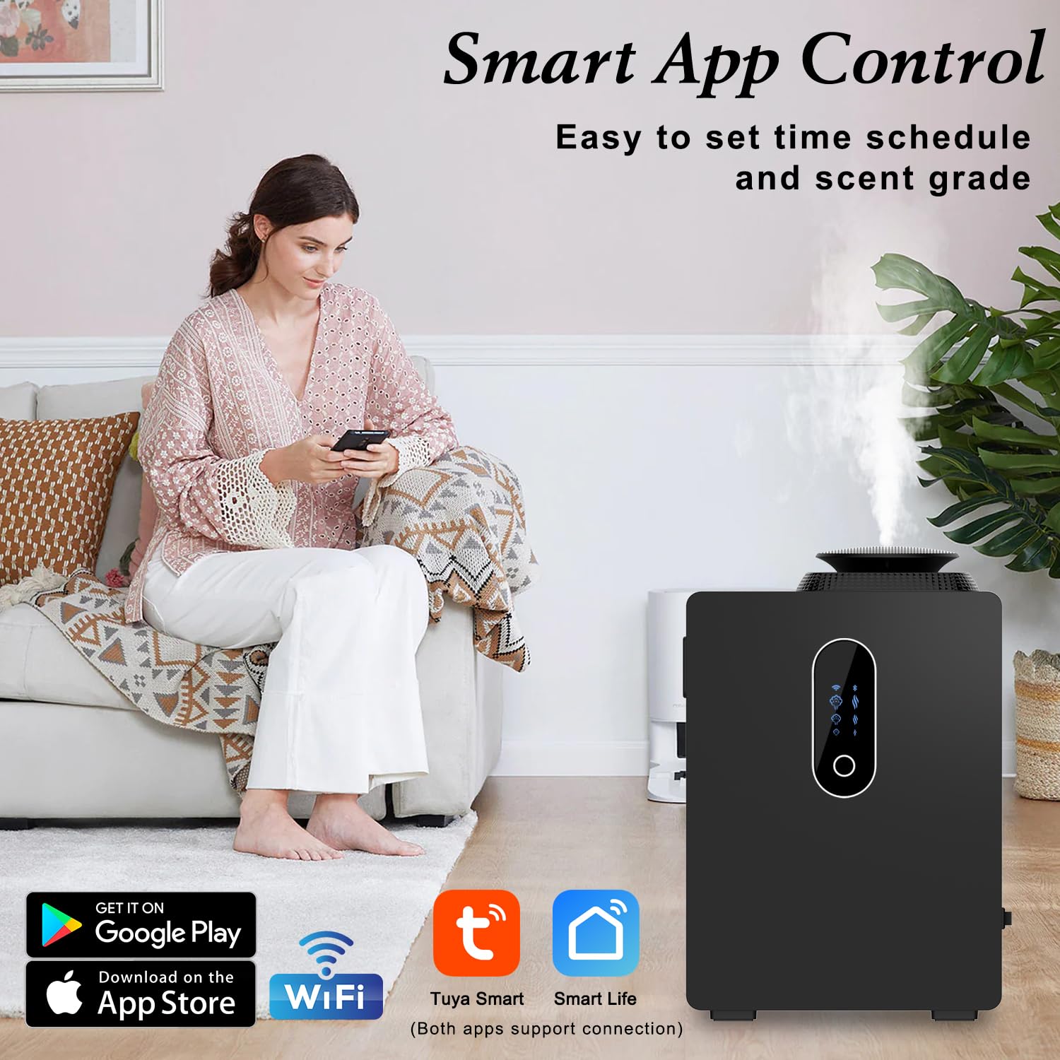 2025 Upgraded Scent Diffuser Machine 1000ML — WiFi Scent Diffuser for Home & Large Spaces (Up to 6000 sq ft)