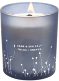 White Sage Sea Salt Wood Wick Soy Candle 10.6 oz | Aromatherapy & Cleansing