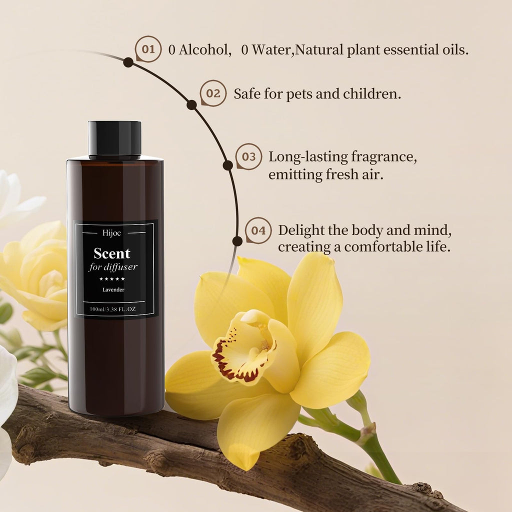 Lavender Fragrance Oil for Diffusers - 500ml | Essential Oil Refill for Reed & Ultrasonic Diffusers, Luxury Hotel Scent