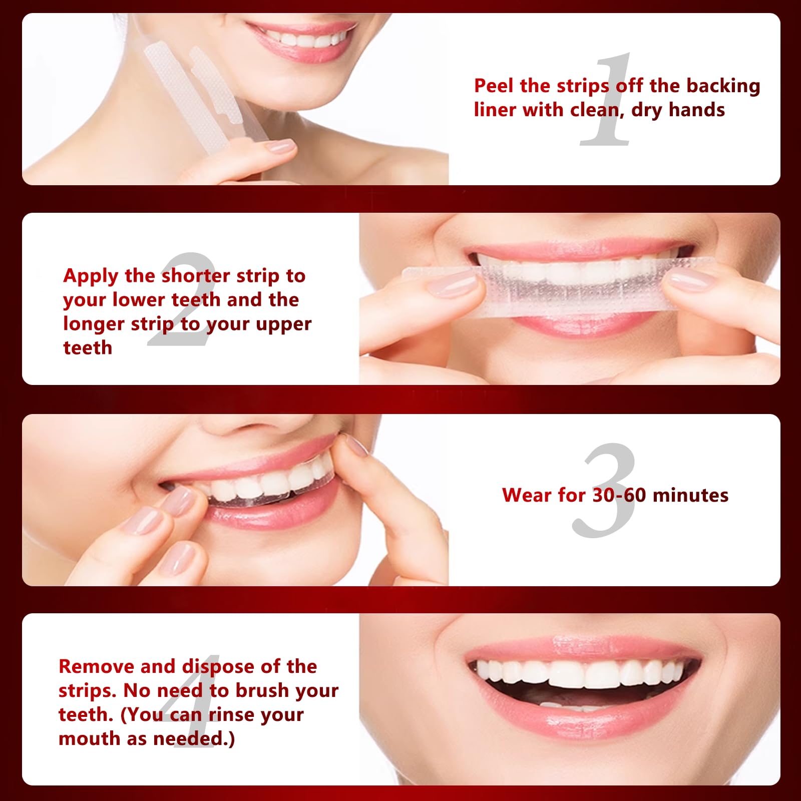 Teeth Whitening Strips – Dentist-Formulated, Enamel-Safe, 28 Strips