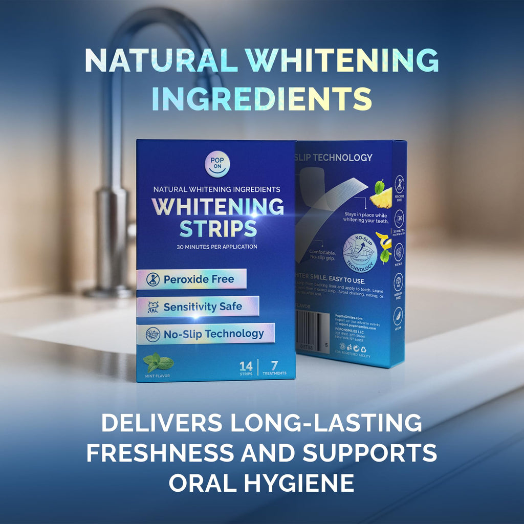Whitening Strips for Sensitive Teeth – Enamel Safe, Peroxide-Free & Coconut Oil