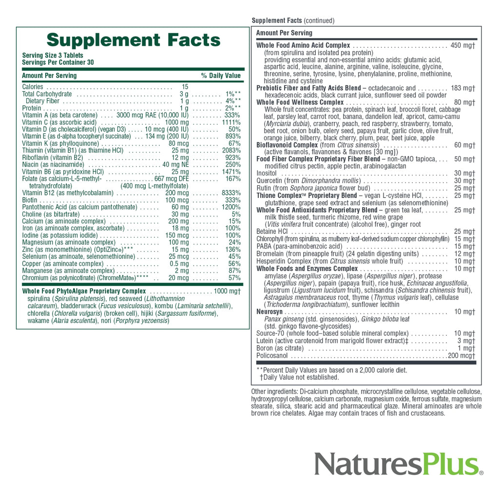 NaturesPlus Ultra Source of Life Multivitamin – 90 Tablets | Immune Support, Energy & Well-Being | Vegetarian & Gluten Free