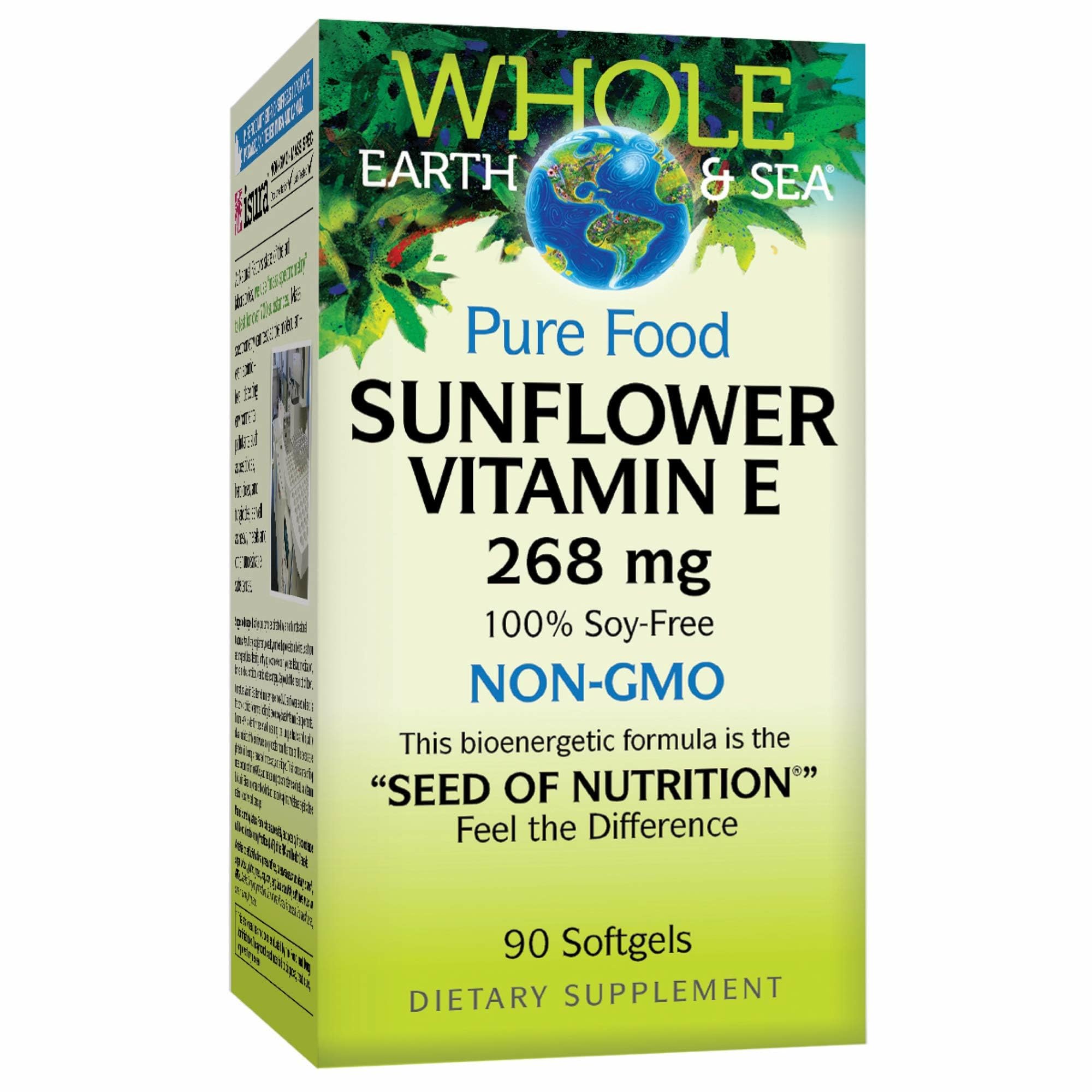 Whole Earth & Sea Sunflower Vitamin E - Whole Food Supplement | Natural Factors