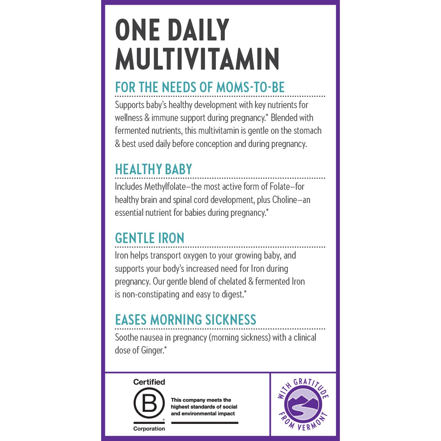 New Chapter Prenatal Vitamins | One Daily Methylfolate & Choline | 60 Count