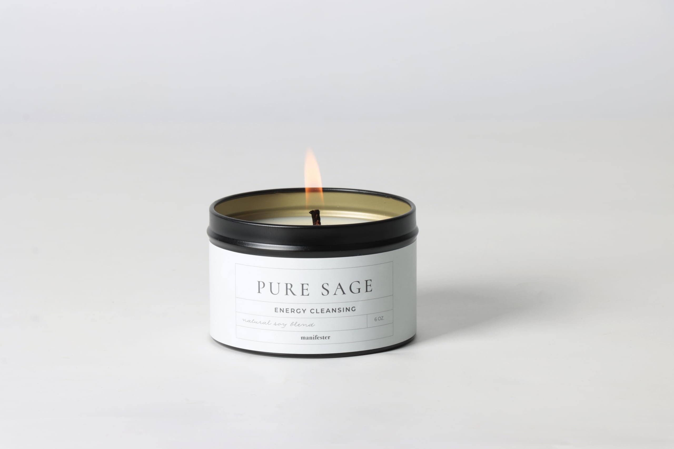 Whole Works Premium Sage Candle for Cleansing – 6oz Natural Soy Wax, Paraben & Phthalate Free
