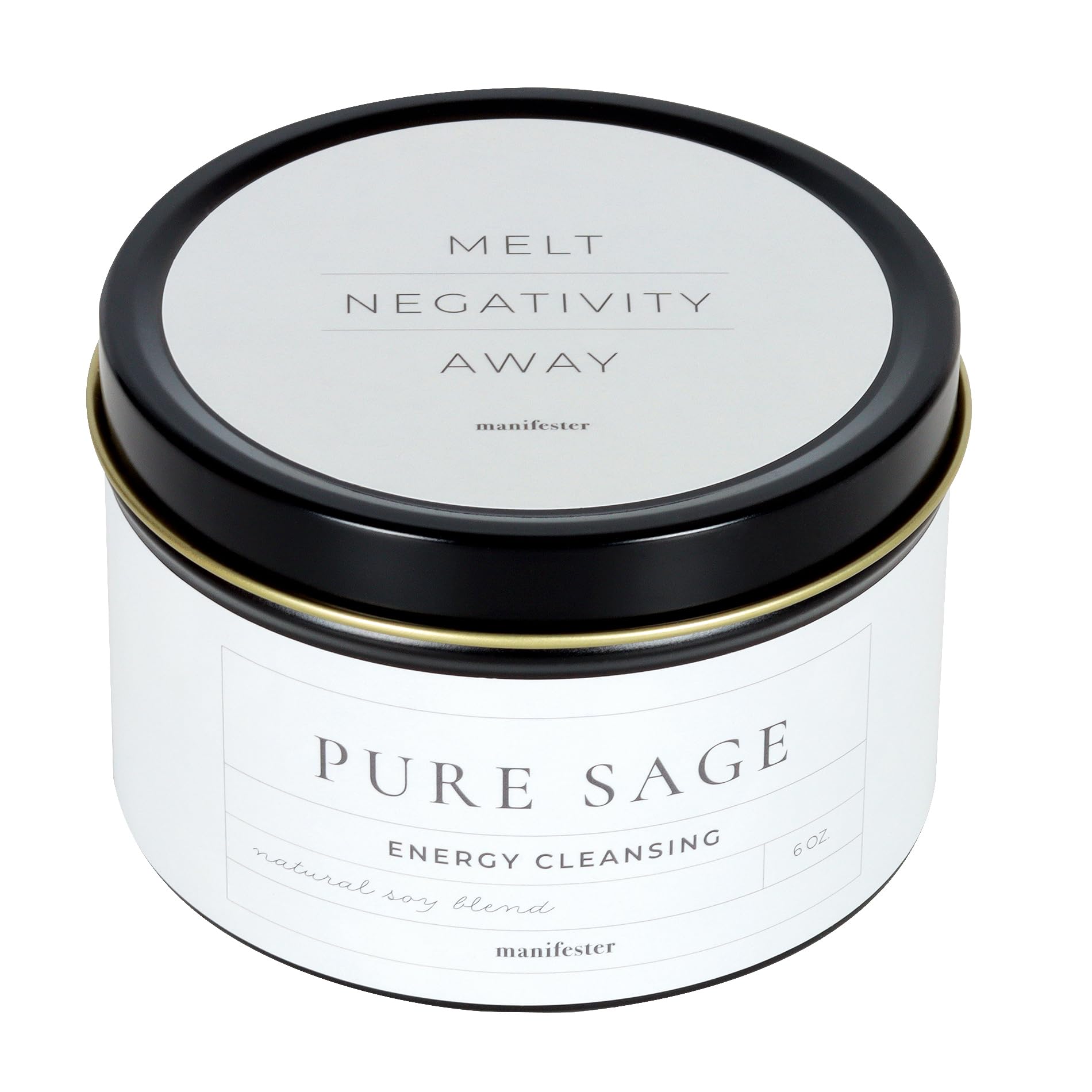 Whole Works Premium Sage Candle for Cleansing – 6oz Natural Soy Wax, Paraben & Phthalate Free