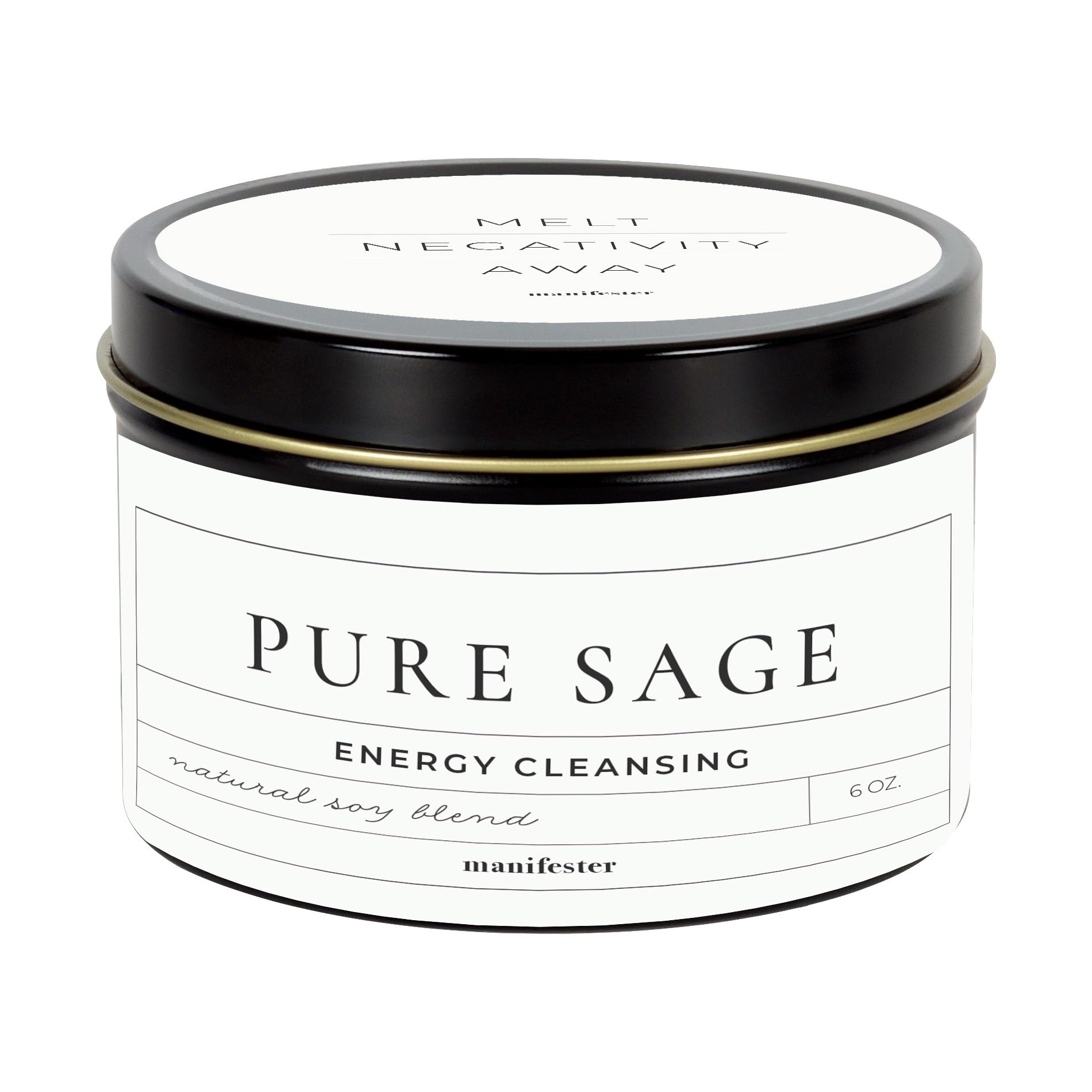 Whole Works Premium Sage Candle for Cleansing – 6oz Natural Soy Wax, Paraben & Phthalate Free