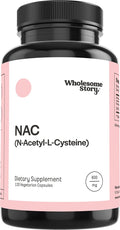 Wholesome Story NAC 600 mg | N-Acetyl Cysteine for Liver, Lung & Fertility – 120 Capsules