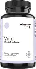 Wholesome Story Organic Vitex Chasteberry Supplement for Women – Hormone Balance & Period Support | 120 Capsules