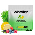 Wholier Supergreens Multi Gummies – Daily Greens with Prebiotics, Adaptogens & 9 Essential Vitamins | 60 Gummies